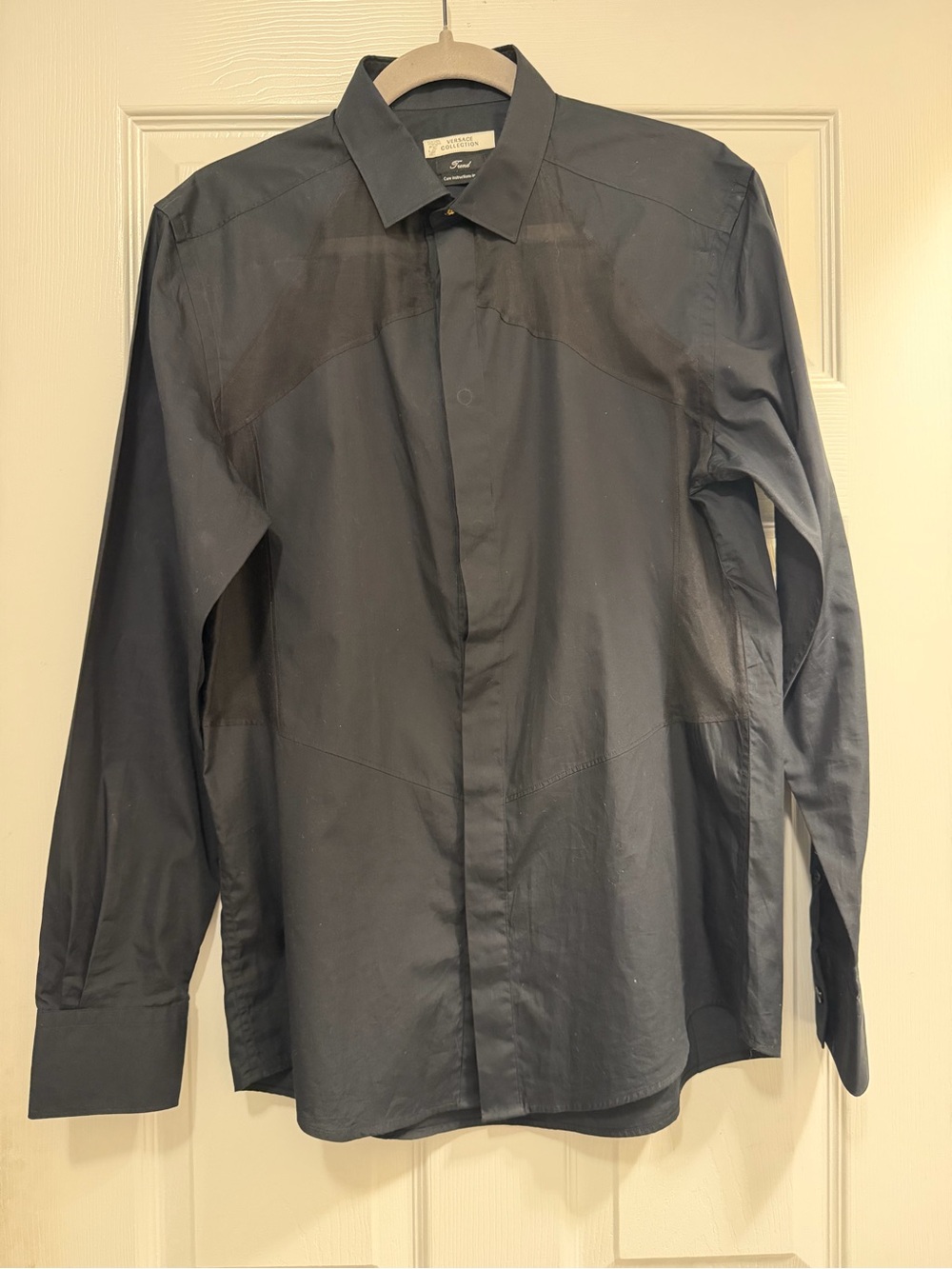 Versace Collection Black Long-Sleeve Dress Shirt